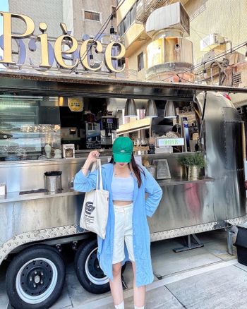 ［台北松江南京站咖啡］☕️🌯#Pièce 法式餐車｜咖啡廳穿搭
