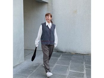 ootd 復古針織背心