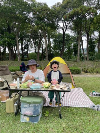 野餐趣！我是爸爸的小幫手✌︎︎ 推薦親子景點♡五股凖園休閒農場