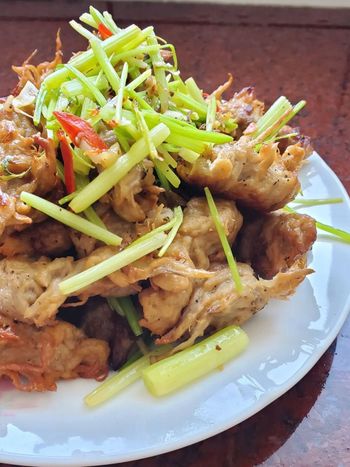 唐揚雞肉炒芹菜（素食）