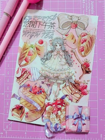 手作／紙膠帶拼貼／甜點少女