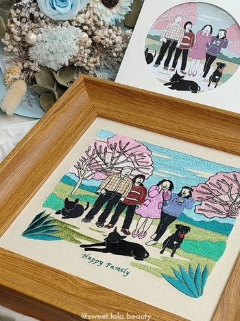 送禮首選：代表幸福的含義-刺繡全家福分享