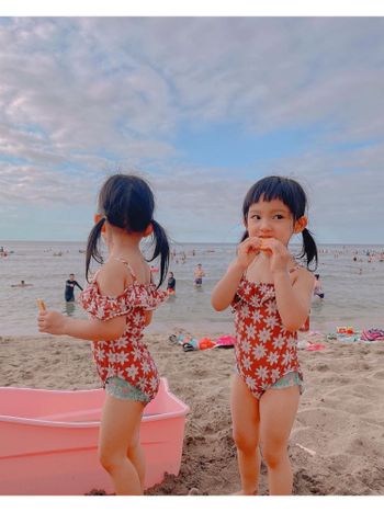 𖨆𖨆｜雙寶去哪玩｜白沙灣海水浴場