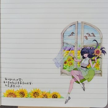 手作／紙膠帶拼貼／手帳拼貼/夏天