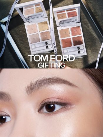 2022必收聖誕彩妝！TOM FORD限量「太陽輕吻訂製香檳光芒系列」，神級眼影「香檳四格眼盤」打造高級感大勢妝容✨