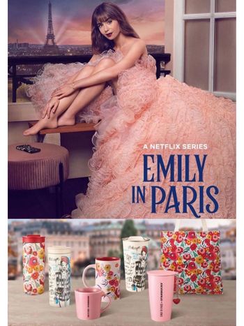 星巴克聯名《艾蜜莉在巴黎》推多款新品！法式花卉提袋、時髦手繪杯開賣時間曝光