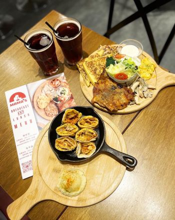  ［台北松山銅板價早午餐盤］🍳🥓#mama’s鐵鍋早午餐