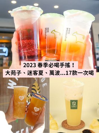 2023春季17款手搖飲推薦！萬波白柚麗雅、鶴茶樓泰奶凍、大苑子鳳梨系列...天天都想來一杯！