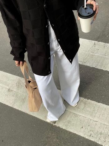 OOTD｜經典白牛仔褲🤍