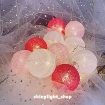 北歐風棉球串燈 💡