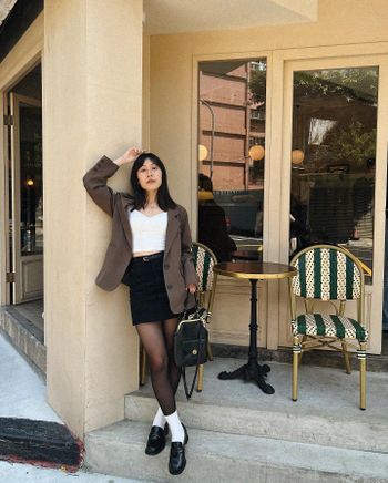 巴黎街頭甜美穿搭OOTD