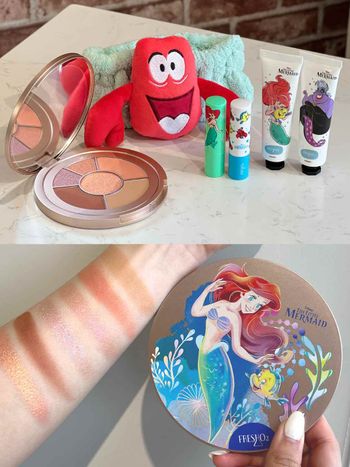 真人版小美人魚電影上映！FreshO2攜手迪士尼推出『小美人魚聯名彩妝』，人魚淚光彩妝盤、潤色護唇膏、護手霜必收！