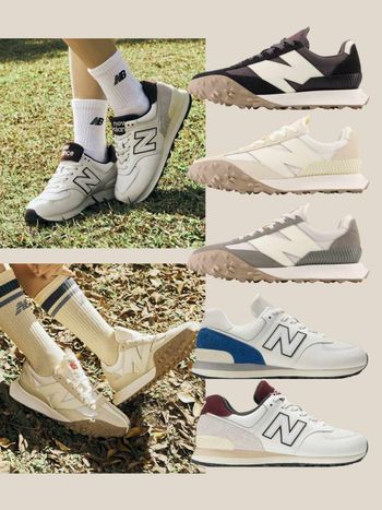 New Balance爆款球鞋574、XC-72新色登場！棉花奶油、櫻桃杏仁色顯白又細腿太美了！