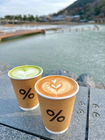 ☕️京都旅遊｜日本嵐山必喝的 % Arabica 咖啡店