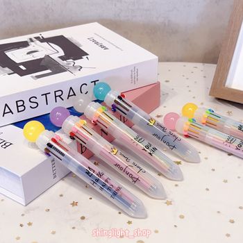 清新糖果色圓珠筆 十色筆 🍬