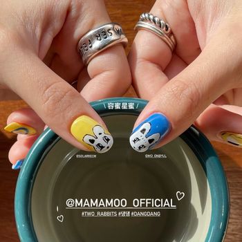 nails｜Mamamoo+ 日月小分隊 TWO_RABBITS dangdang應援美甲