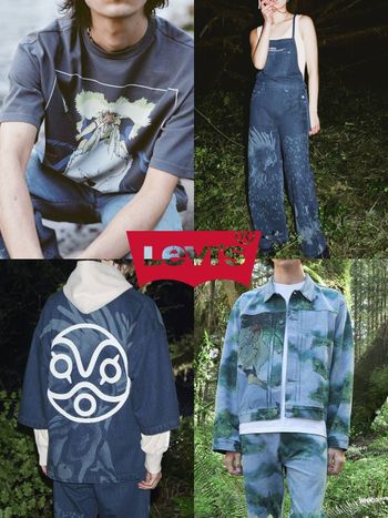 Levi’s與吉卜力工作室聯手「魔法公主」丹寧褲、T恤、外套、托特包...想全收藏！