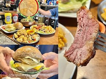 政大美食沙漠綠洲！超多汁漢堡、清爽生菜沙拉、內用飲料喝到飽～就是棒美式餐廳｜Juicy Bun菜單