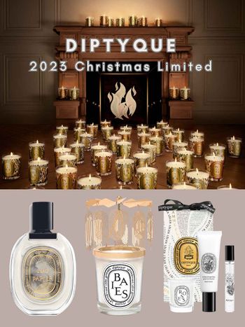2023聖誕限量香氛推薦！Diptyque雙層聖誕倒數月曆、旋轉燭罩琥珀炭木香氛蠟燭、玫瑰之水驚喜交換禮物...