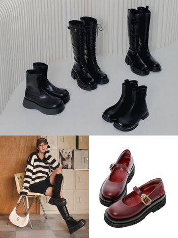 2023秋冬必買顯瘦靴子盤點！Grace Gift黑靴、長靴、厚底靴...雙11優惠直接包色！