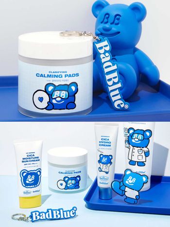 肌本博士聯名「韓國潮牌BAD BLUE」NewJeans HANNI、(G)I-DLE宋雨琦都超愛的酷甜藍熊印上瓶身！