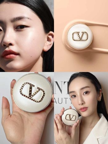 2023氣墊粉餅推薦！VALENTINO BEAUTY「鉚釘白金光感氣墊」一拍一抹、女神光感底妝完成，此生必擁有一顆！