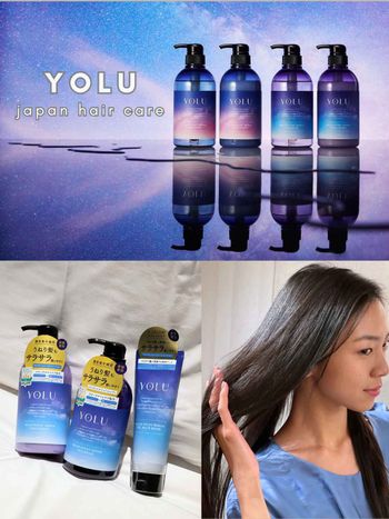 來自日本夜晚的頭髮保養品！YOLU「夢幻漸層粉藍瓶」注入香水三段式香調的洗髮精，讓你一夜好眠、早起的頭髮不亂翹！