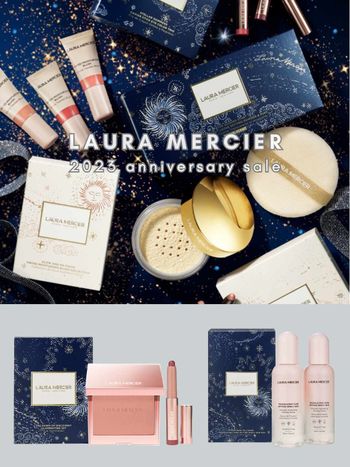 2023聖誕彩妝推薦！LAURA MERCIER煥顏透明蜜粉、限量三色亮采盤、玫瑰光燦腮紅...，夢幻聖誕組合必收藏！