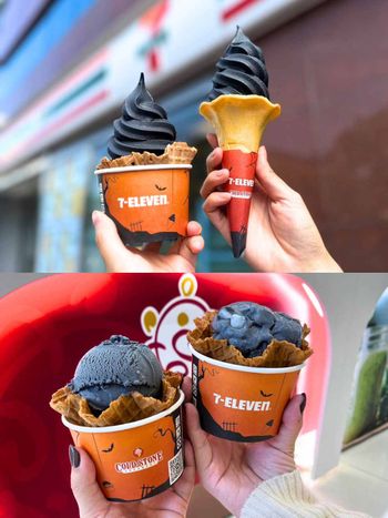 7-11新口味冰淇淋開獎！聯名COLD STONE推出萬聖節限定「酷黑霜淇淋、玫瑰鹽麻吉冰」這天開賣！