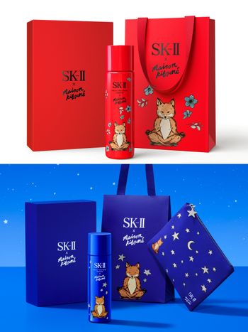 2023精華水推薦！SK-II x MAISON KITSUNÉ 跨國聯名「小狐狸限定版青春露」，史上最可愛瓶裝誕生！