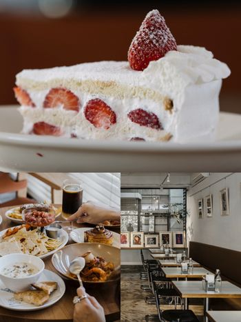 2024中山站必訪咖啡廳！Sweet & Sour Life 四層樓獨棟落地窗超美，草莓戚風蛋糕必點！
