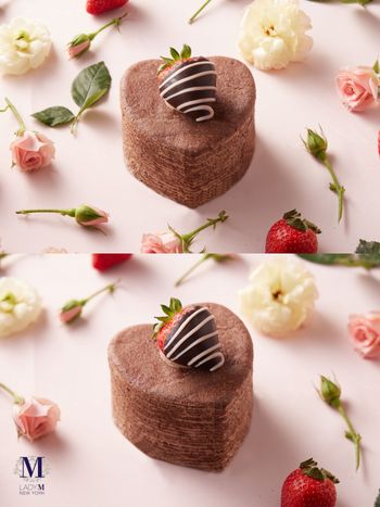 2024情人節甜點推薦！LADY M「心型巧克力千層」還能吃到酸甜草莓、只有這兩天買得到！