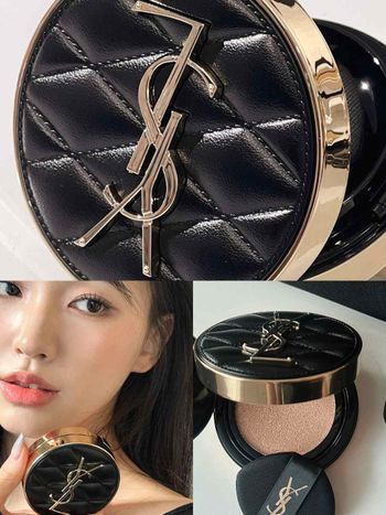 底妝界的全能夢幻精品！YSL皮革氣墊「高訂菱格版」，柔軟小羊皮、頂級養膚成分...，一拍打造零暗沉絕美透裸肌！