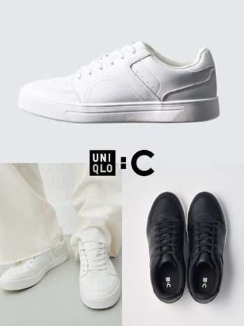 大家都在問的UNIQLO C限定「小白鞋」偷偷上架啦！黑、白兩色超百搭，連店員都忍不住掃貨！