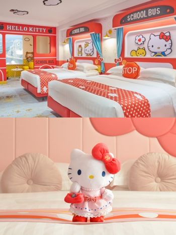 凱蒂貓迷快衝！高雄漢來大飯店「三麗鷗主題房」軟萌登場、住房再送限定Hello Kitty玩偶！