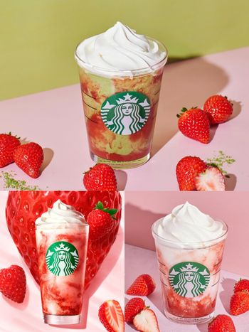 最近要去日本快看！日本星巴克超夯「草莓星冰樂」強勢回歸！這天再推草莓抹茶星冰樂！