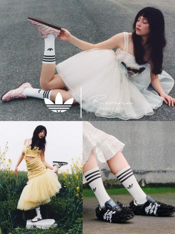 真的會被adidas逼瘋！超夢幻聯名「蕾絲蓬蓬版samba」錢包完全放棄抵抗了～