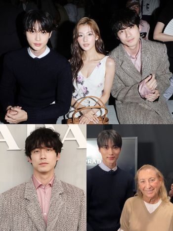 好羨慕Sana！Prada大秀坐「邊佑錫＆坂口健太郎」中間！日韓2大男神世紀同框！