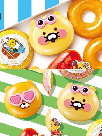 要去韓國快看！Kakao Friends×韓國Krispy Kreme「萊恩、春植甜甜圈」萌到捨不得吃！