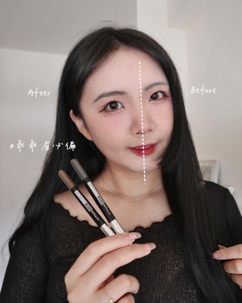 化出自然柔霧乖乖眉就是這麼簡單😍⁉️ 媚比琳2in1雙頭氣墊眉粉筆