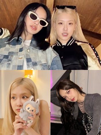 五花肉CP合體！Rosé到Lisa家玩、還幫忙開箱「泡泡瑪特」盲盒，同款毛絨公仔找到了！