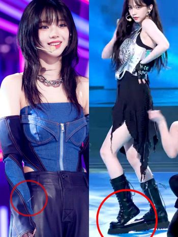 衣服又出包！aespa Karina服裝爭議「鞋底裂開、衣服上插針」網怒：換造型師！
