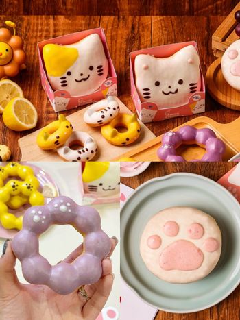 貓奴快衝！Mister Donut新品「貓咪系列甜甜圈」買五送二！貓肉球巧貝、貓掌波堤Q到捨不得吃！