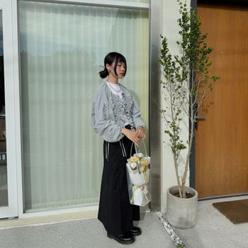 outfit｜這天收到花💐