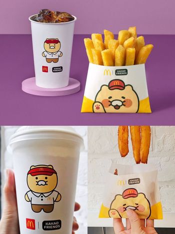 2024韓國旅遊必吃！麥當勞×Kakao Friends春植限定包裝可愛翻、金黃地瓜條同步上市！