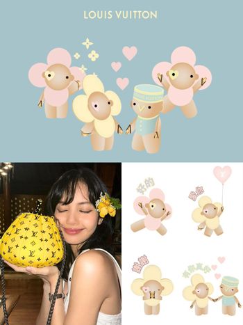 LV七夕情人節免費貼圖快下載！連Lisa都愛粉色Vivienne「晚安、謝謝」貼圖超實用！