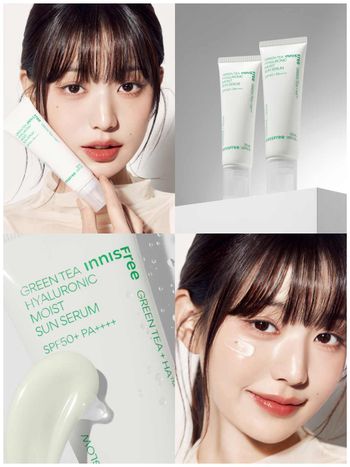 張員瑛曬不黑的秘密！INNISFREE全新「綠茶保濕防曬精華」，像擦保養品一樣清爽、再也不怕底妝打架！