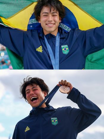 日系偶像選手爆紅！23歲巴西滑板手Augusto Akio巴黎奧運勇奪銅牌，領獎笑容融化一票日本少女心！