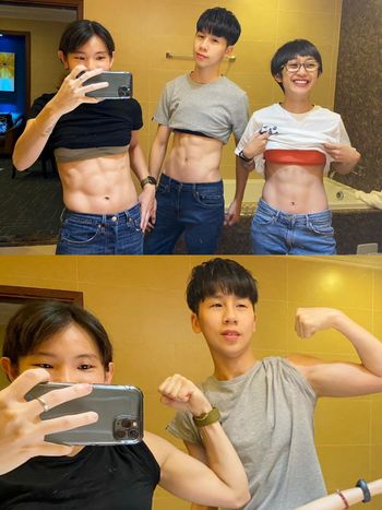 女生帥起來真的沒男生的事？戴資穎挖出與林郁婷「超狂腹肌照」小戴：不愧是靠手吃飯的！