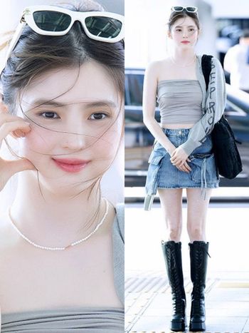 非人類的美！韓韶禧「牛仔裙天花板」穿搭、超白細直長腿狀態大回春！